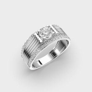 Anillo de Boda para Hombre de Plata de Ley 925 con Diamante Moissanita, Anillo de Compromiso Elegante y Brillante de Lujo, Joyería para Uso Diario - Product Image 4