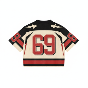 เสื้อฟุตบอลคุณภาพสูงแบบอเมริกัน ผ้าโพลีเอสเตอร์ตาข่าย  ไซส์ใหญ่  สำหรับทีม  ขายส่งรุ่นล่าสุด - Product Image 2