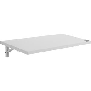 Mesa plegable de pared de 31,5 \ "X 15,75 \", soporte de hierro, escritorio flotante para oficina en casa, muebles de espacios pequeños de Color blanco - Product Image 1
