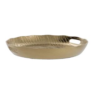 Plateau décoratif de luxe de forme ronde, accessoires de table pour mariage, artisanat, plateau de présentation de fruits en métal, plateau de service alimentaire 2026 - Product Image 1