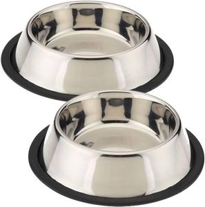 Pets Empire Stainless Steel <b>Dog</b> & Cat Food <b>Bowl</b> 2500 ML Small Pet Feeding Dish Rust Resistant Water & Food <b>Bowl</b> for Puppies - Product Image 5