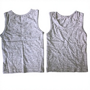 Achats en ligne Conception OEM Vierge Plus Size Enfants Débardeur d'été unisexe Vente en gros Bambou biologique Supima Coton - Product Image 1