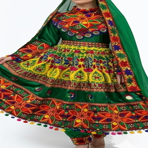 Vestido Kuchi Tribal Banjara Multicolor, Étnico, Vintage, Bordado, Vestido Kuchi Afgano para Fiesta, Tradicional, Antiarrugas - Product Image 5