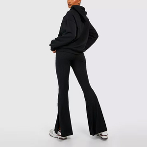 Conjunto Deportivo de 2 Piezas con Pantalones Anchos y Sudadera con Capucha, Personalizado con Logotipo, Unisex, Ecológico, Transpirable, 100% Algodón, para Deportes de Invierno y Jogging - Product Image 2