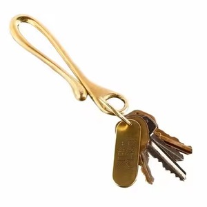 Porte-clés classique en laiton avec logo personnalisé |   Cadeau d'affaires de luxe - Product Image 3