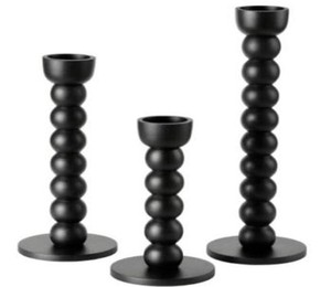 Porte-bougie en aluminium moulé finition noir mat, support décoratif en métal pour bougies, fait main et personnalisable, idéal pour la décoration intérieure - Vente chaude - Product Image 3