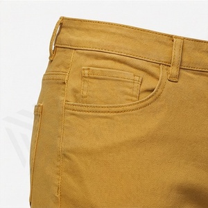 <b>Mens</b> High Quality Denim Canvas Shorts Summer Casual Fitted Comfortable Waistband Quick Dry <b>Jeans</b> Wear Customized Color Faded - Product Image 5