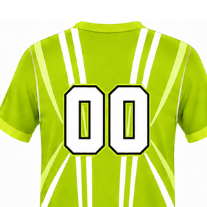 Camiseta de Rugby Verde Lima y Blanca, Manga Corta, Cuello en V, Uniforme de Equipo, Transpirable, Ligera, Personalizable, Ropa Deportiva de Entrenamiento - Product Image 4