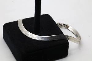 Bracelet Serpent en Argent Sterling 925, 6,50 Grammes |   Bracelet en argent massif en forme de serpent pour femmes et hommes |   Bijoux fins en gros - Product Image 4