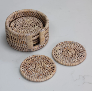 Sous-verres et sets de table en rotin faits main de qualité standard, forme et taille personnalisées pour les fêtes - Product Image 1