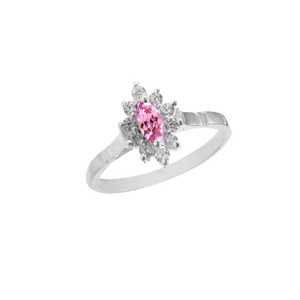 Anillo de compromiso de plata de ley con zafiro rosa marquesa, gema de Ceilán, regalo de propuesta para mujer - Product Image 2