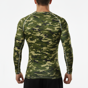 MMA Rash Guard <b>Design</b> Your Own Sublimation <b>Compression</b> <b>Shirt</b> BJJ Camouflaged Rash Guard <b>Custom</b> Printed Mens OEM Rush Guard - Product Image 3