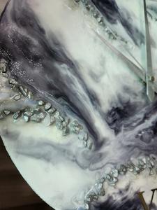 นาฬิกาแขวนผนังเรซิ่นอีพ็อกซี่สุดหรู - ของตกแต่งบ้านทำมือ - นาฬิกาขนาดใหญ่สวยงามสำหรับพื้นที่อยู่อาศัยที่มีสไตล์ "สำหรับบ้านและของตกแต่ง" - Product Image 2