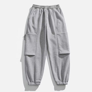 Pantalon de jogging unisexe délavé à l'acide, coupe large, haute qualité, avec logo personnalisé, léger, pour le printemps, avec poches, taille mi-haute, décontracté - Product Image 5