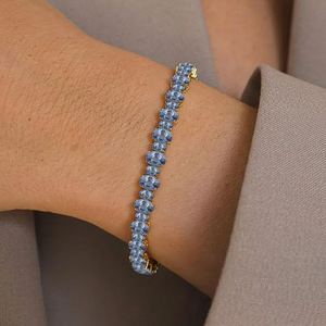 Pulsera de tenis de alejandrita con corte ovalado en plata de ley o chapado en oro, pulsera de alejandrita hecha a mano, joyería fina para mujer - Product Image 4