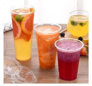 Gobelet en plastique PP rigide personnalisé avec logo YAMAT, gobelet à smoothie jetable givré, gobelet à thé au lait à bulles en forme <span class=keywords><strong>de</strong></span> U - Product Image 1