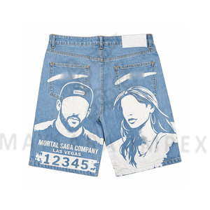 Shorts de mezclilla de alta calidad, personalizados, modernos y frescos, hechos de 100% algodón, ecológicos y transpirables. - Product Image 4