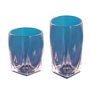 Clear Acrylic Square Base Tumbler Drinking <b>Glass</b> - Product Image 1