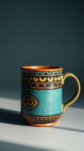 Taza de Cerámica Vintage Resistente al Calor, Apta para Lavavajillas y Microondas, con Diseño de Hojas, Gran Capacidad, para Café y Té, para el Hogar y la Oficina - Product Image 2