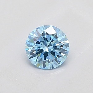 Diamant bleu rond fantaisie de 0,51 ct, clarté VS2, taille idéale, diamant bleu de luxe certifié - Product Image 1