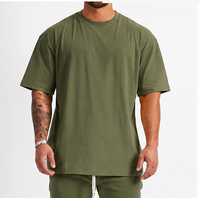 T-shirt en coton tricoté 100 % pour homme, grande taille, coupe classique, respirant, pour le fitness et le quotidien, personnalisable avec logo, vente en gros
