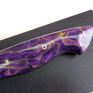 Couteau de chef japonais en acier Damas de qualité supérieure, manche en résine, couteau de cuisine forgé à la main, fabricant OEM - Product Image 4