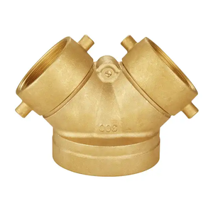 Raccord Siamese en laiton avec double clapet 2 1/2" x 4" pour services d'incendie, type Y, prix usine Chine - Product Image 1
