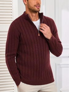 Nouveau pull en tricot pour homme de qualité supérieure, chaud pour l'hiver, tissu doux et confortable, manches longues, style décontracté, coupe ajustée, tricot classique - Product Image 4