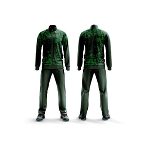 Conjunto Deportivo de Hombre con Capucha y Cremallera Completa, Diseño Geométrico 2 en 1, Traje de Chándal para Invierno, Tejido de Poliéster de Secado Rápido - Product Image 3