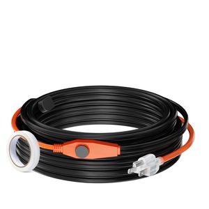 Cavo Riscaldante per Tubi da 80FT 7W/FT con Termostato Integrato, Nastro Termico per Tubi dell'Acqua, Protezione per Tubi in PVC e Metallo, Coperte e Riscaldatori Termici - Product Image 1