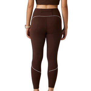 Leggings marron taille haute pour femme, extensibles, pour le yoga, la course, la gym, l'entraînement et les activités sportives - Product Image 2