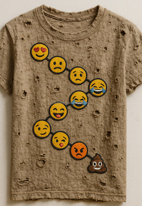 Men Regular Fit Vintage Washed Distressed Knitted Polyester/Cotton Breathable Digital Printing Letter <b>Short</b> <b>Sleeve</b> High Street - Product Image 4