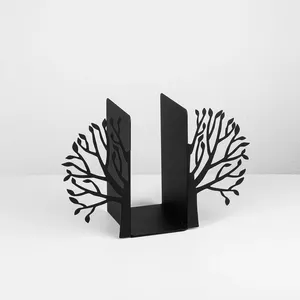 Luxury Handmade Aluminium Casting Figurine Book Stand Premium Book Display Holder Modern Home Decor Black Nickel Plating Gravure - Product Image 1