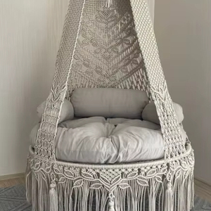 Relax Cotton <b>Macrame</b> Hanging Swing For Patio | Swing For Adults and Children To Read Book Comfortably | <b>Macrame</b> Chair For Indoor - Product Image 1