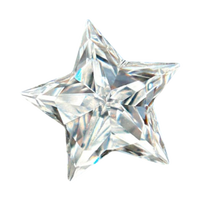 Diamant synthétique de qualité supérieure, taille étoile, créé en laboratoire, pierre HPHT CVD, certifié IGI GIA, vente en gros