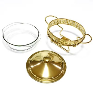 High on Demand Chafing Dish Gold Plated Stainless Steel Chafing Dish Catering <b>Buffet</b> for Wedding Celebration Food <b>Warmer</b> Steel - Product Image 5