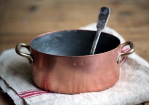 Ruffoni Copper Casserole Pot With Lid Rectangle Shape Zinc Alloy Handles Durable Metal Cookware Vintage Design - Product Image 2