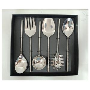 Juego de Utensilios de Cocina de Acero Inoxidable de Primera Calidad, Duradero, de Seis Piezas, con Mangos Texturizados, Apto para Lavavajillas, para Hoteles, Servicios de Catering y Restaurantes - Product Image 1