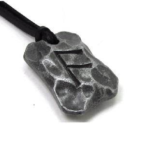 RFCrafts colgante de plata de alta calidad mágico vikingo Futhark Rune collares con cuentas de diamantes forma geométrica para fiestas cristianas - Product Image 1