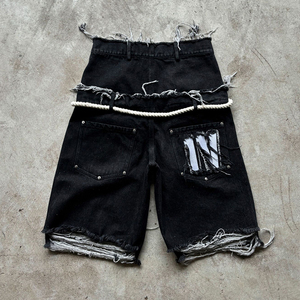 Custom Men's Casual Acid Washed <b>Mid</b> Waist Sweat Shorts Solid Streetwear Heavyweight 100% Cotton French Terry Quick Pocket Quick - Product Image 6