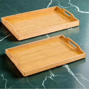Rustic Customized Classic Eco-Friendly Wood Dishwasher Safe Single Tier Serving <b>Trays</b> for <b>Kitchen</b> Tableware - Product Image 4