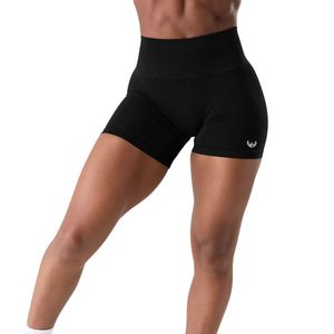 Shorts de Compresión Deportivos Negros para Mujer, Cintura Alta, Elásticos, Sin Costuras, para Gimnasio, Entrenamiento, Fitness, Yoga - Product Image 1