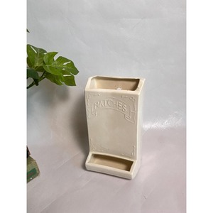 Vintage Ceramic <b>Match</b> <b>Box</b> With Embossed <b>Matches</b> Label Durable Household Use - Product Image 3