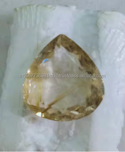 100% cabujón de corte de cuarzo rutilo dorado Natural, piedra preciosa cortada de alta calidad para la fabricación de joyas, mayorista de piedras preciosas sueltas - Product Image 5