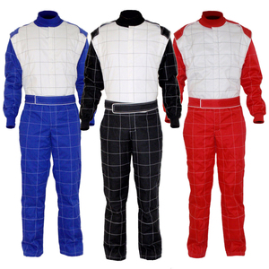 Traje de Karting Azul Marino y Blanco para Deportes de Motor, Traje de Carreras para Motociclismo y Automovilismo con Cierre Frontal - Product Image 2