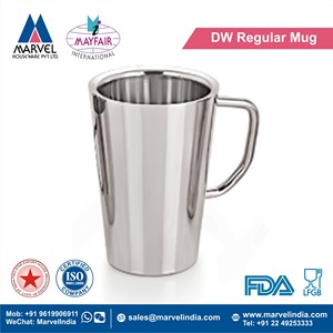 Tasse à thé et café à Double paroi isolée en acier inoxydable avec poignée pour garder la boisson chaude et froide - Product Image 2