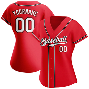 Men Red White Black Authentic Baseball Jersey Button Front Team Shirt Performance <b>Athletic</b> Game Day Practice Sports Uniform Wear - Product Image 1