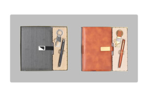 Ensemble cadeau de luxe en cuir PU écologique, personnalisation par impression, agenda, stylo, porte-clés pour la Saint-Valentin, Noël, Pâques - Product Image 2