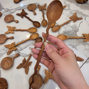 Vietnam Hand Made Custom Wooden Spoon Minimalist <b>Mirror</b> Eco-Friendly For Cooking - Product Image 1