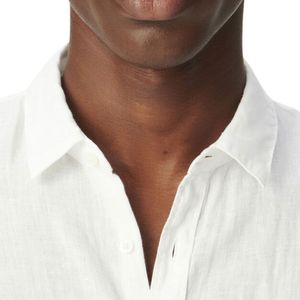 <b>Mens</b> <b>White</b> <b>Long</b> <b>Sleeve</b> Button Up <b>Shirt</b> Classic Collar Regular Fit Minimalist Business Casual Formal Office Wear Custom Clothing - Product Image 5